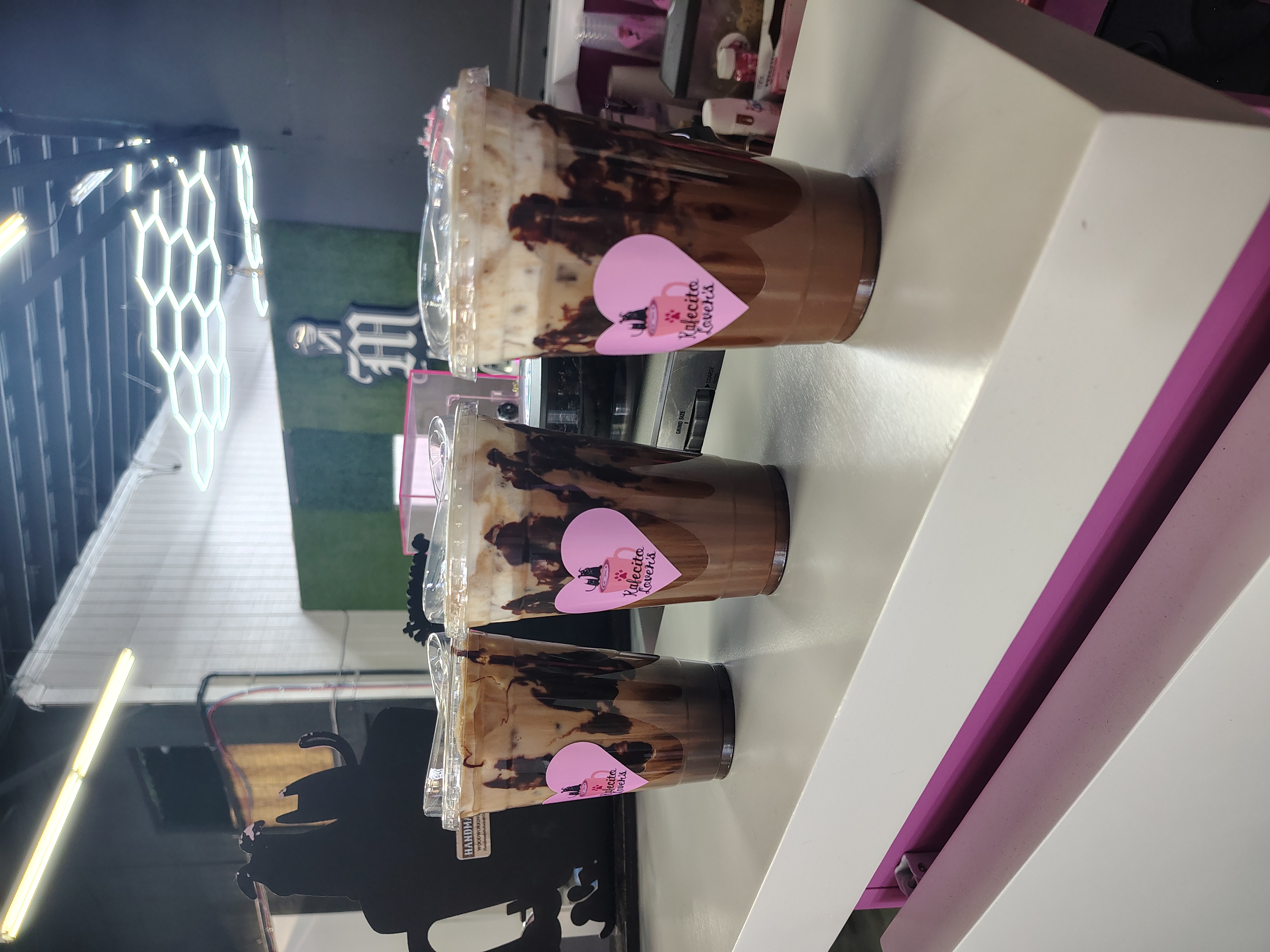 Freshly poured drinks