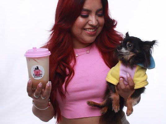 Coffee cart pet-friendly moment