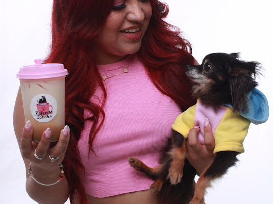 Dogs and coffee cart community vibe